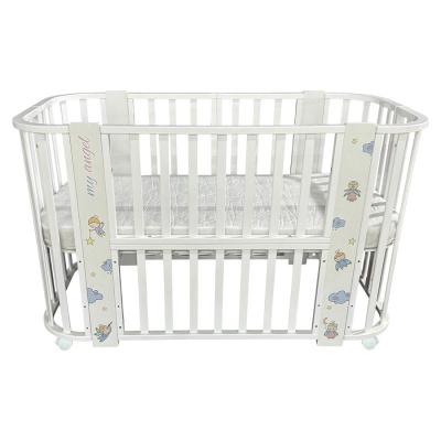 Кровать детская доской с поперечным маятником Антел Ariel 5 в 1 Ангелочки 01